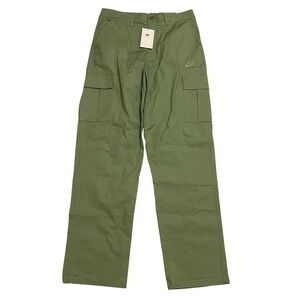 Nike Mens Ripstop Cargo Pants Olive Green Straight Leg FZ5765-386 32x34 NEW